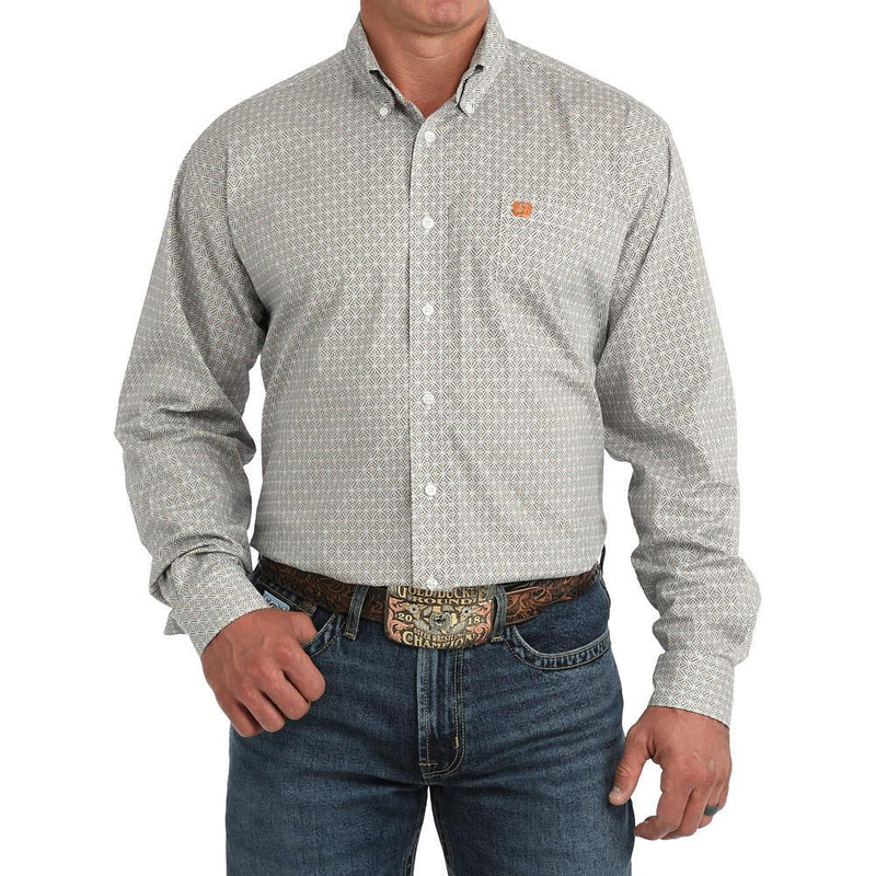 Camisa de manga larga Cinch para hombre (MTW1106133 WHT)
