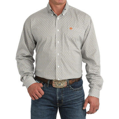 Camisa de manga larga Cinch para hombre (MTW1106133 WHT)