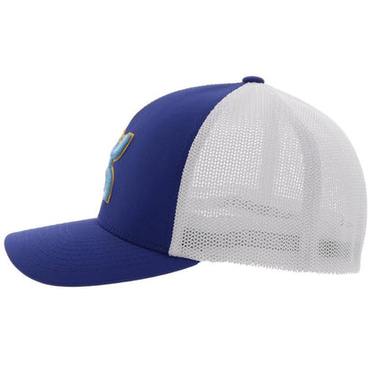 Hooey Men's "Coach" Blue/White Flexfit Cap (2212BLWH)
