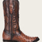 Cuadra Men's Engraved Brown Ostrich Western Boots (CU681/2C1NA1 - Brown)