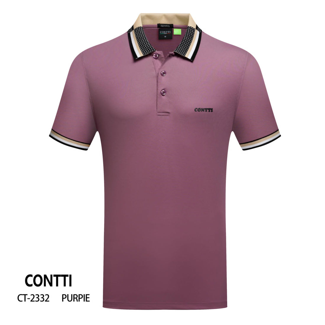 Polo Contti para hombre (CT-2332 morado)