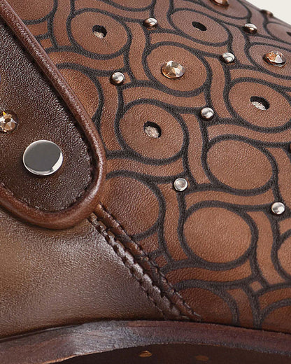 Botines Cuadra para mujer, tejidos a mano, color marrón (CU481/3F65RS - Crust Maple)