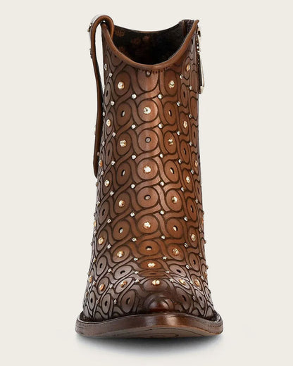 Botines Cuadra para mujer, tejidos a mano, color marrón (CU481/3F65RS - Crust Maple)