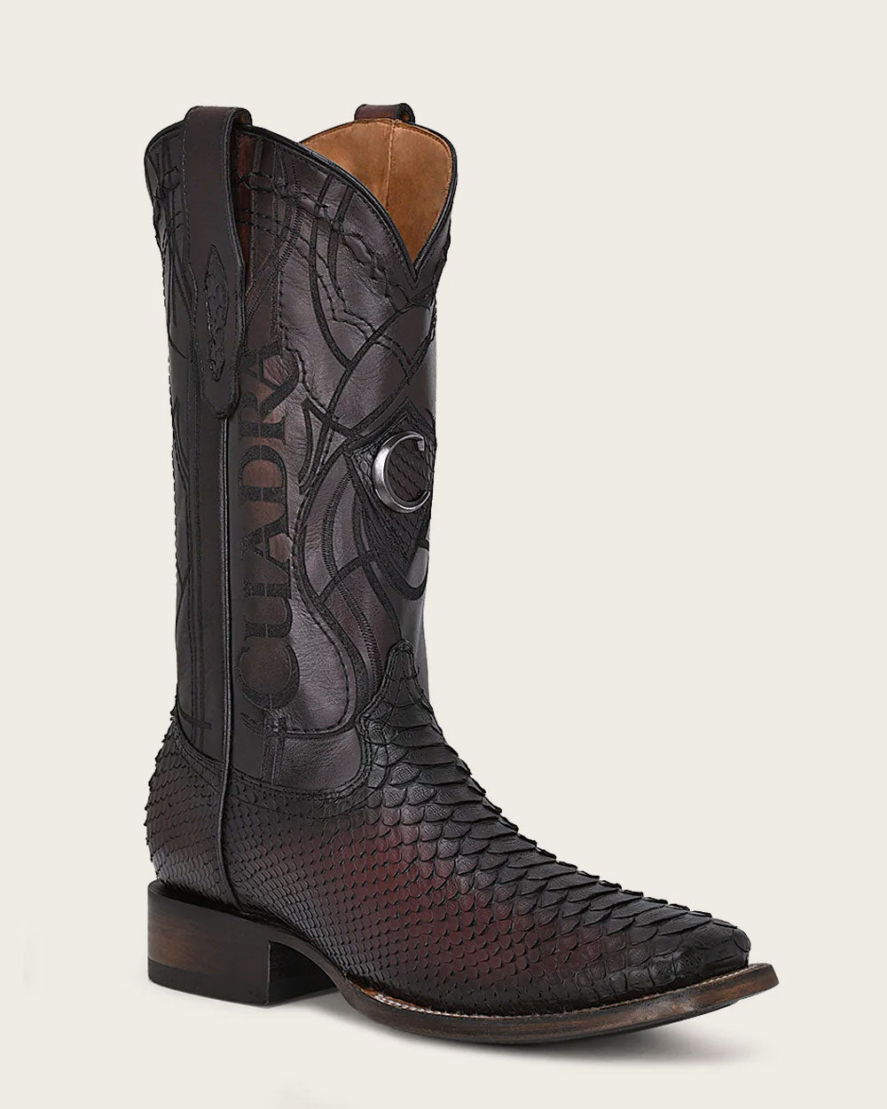 Cuadra Men's Western Mahogany Exotic Boots (CU746/3Z2LPH - Piton Lisboa Guinda)