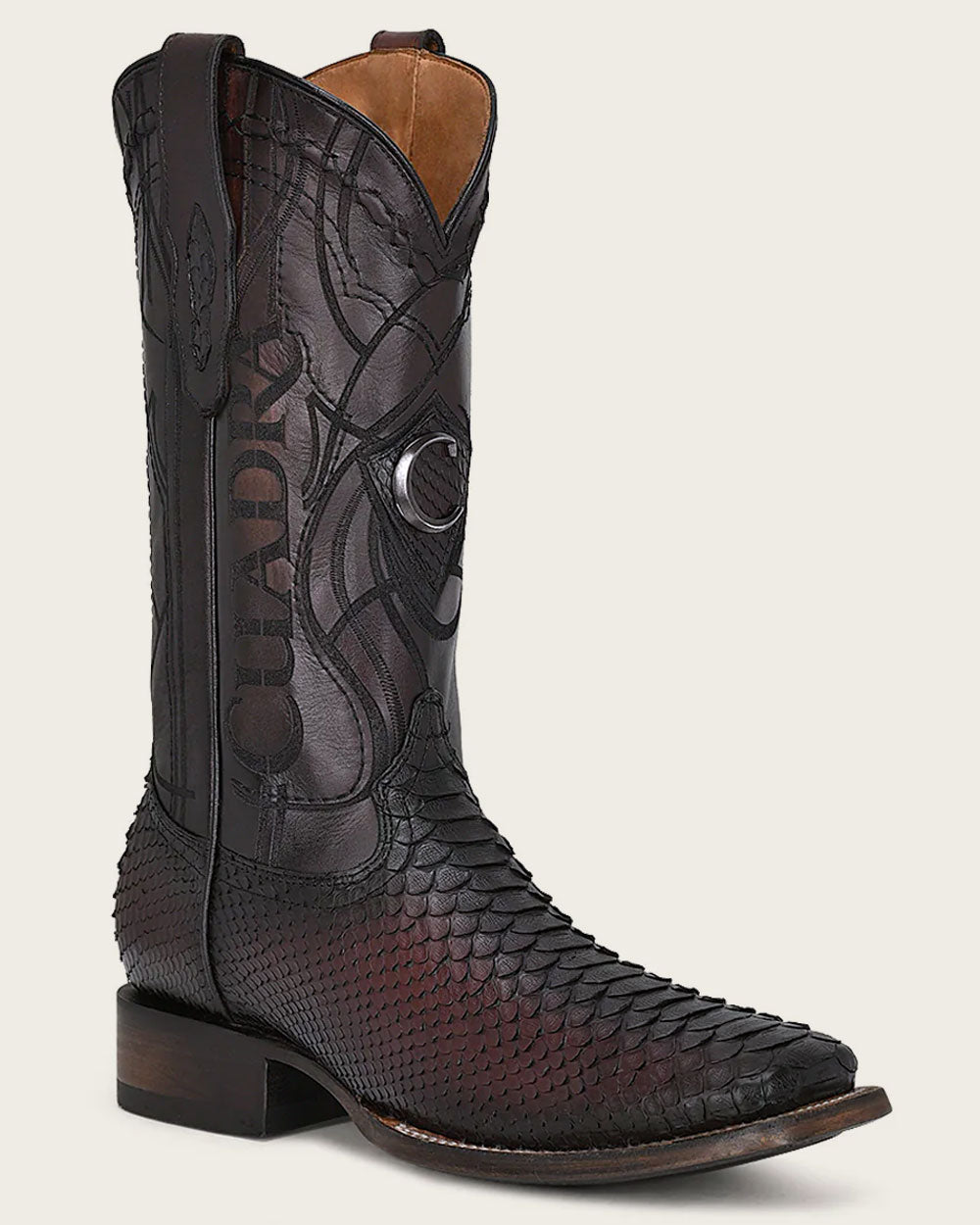 Cuadra Men's Western Mahogany Exotic Boots (CU746/3Z2LPH - Piton Lisboa Guinda)