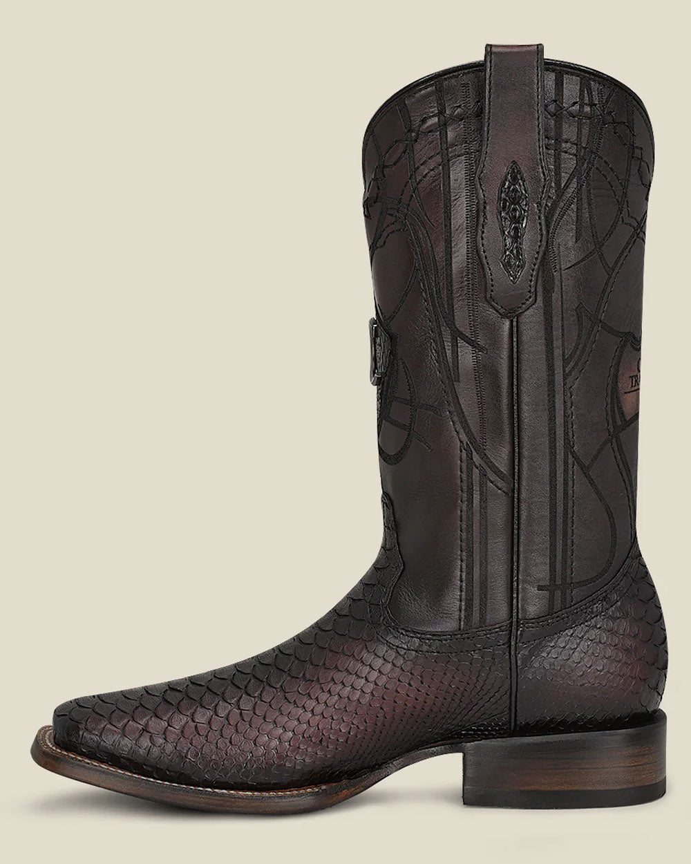 Cuadra Men's Western Mahogany Exotic Boots (CU746/3Z2LPH - Piton Lisboa Guinda)