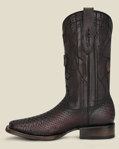 Botas Exóticas Cuadra Western Caoba para Hombre (CU746/3Z2LPH - Piton Lisboa Guinda)
