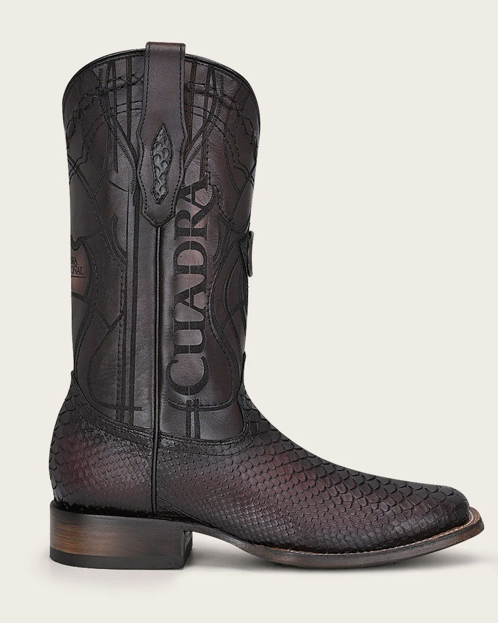 Cuadra Men's Western Mahogany Exotic Boots (CU746/3Z2LPH - Piton Lisboa Guinda)