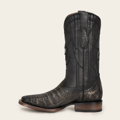 Cuadra Men's Western Black Ultra Exotic Boots (CU745/3Z2LFY - Fuscus Lomo Belly Atlantis Negro)