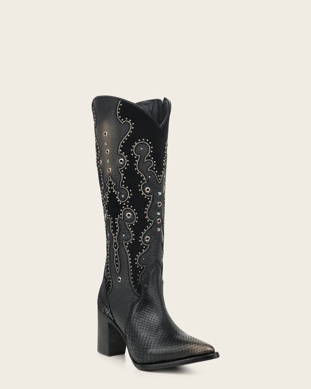 Cuadra Women's Tall Black Exotic Western Style Boot (CU869/4I14PH Black)