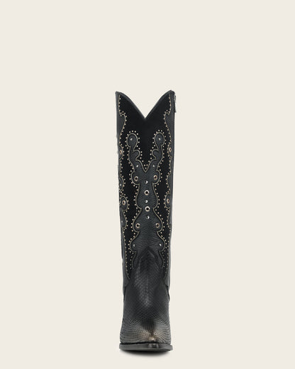 Cuadra Women's Tall Black Exotic Western Style Boot (CU869/4I14PH Black)