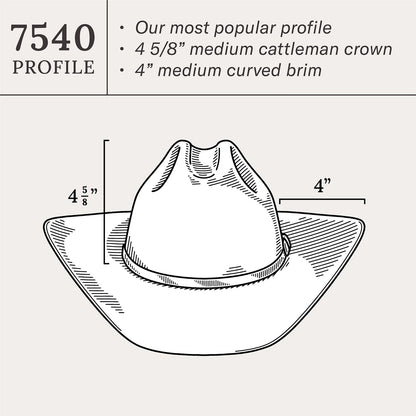 Stetson Skyline 6X Cowboy Hat (SFSKYL-754088 Silver Grey)