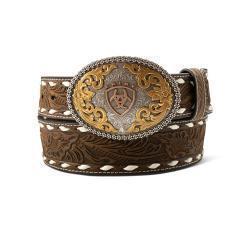 Ariat Mens Belt Oval Buckle Aged Bark (A10434217)