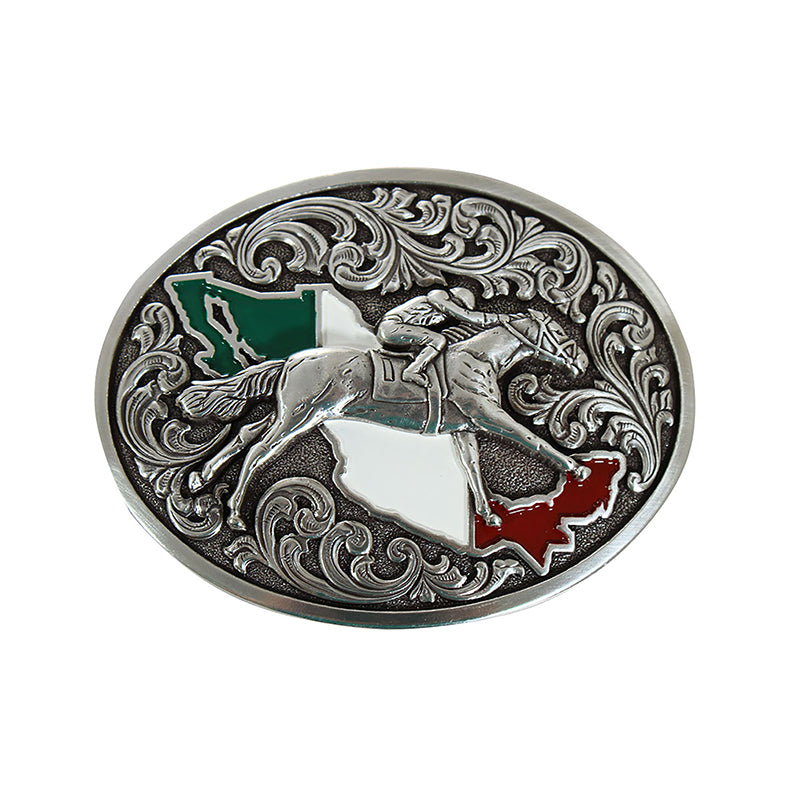 Ariat Race Horse Mexico Oval Belt Buckle (A37017)