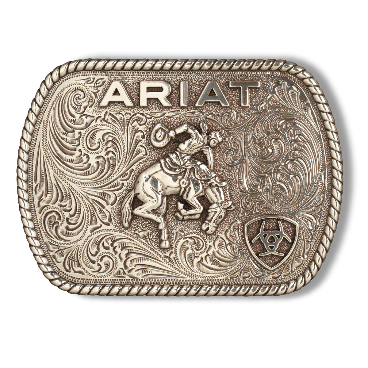 Ariat Vintage Saddle Bronc Rectangle Belt Buckle (A37053)