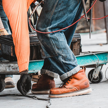Bonanza Men's Frontier Dual 6" Moc Toe Work Boot (BA-612 / Light Brown)