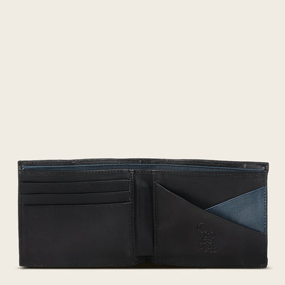 Cuadra Black Bifold Exotic Wallet (BC027AL/DU618 - Black Alligator Wallet)