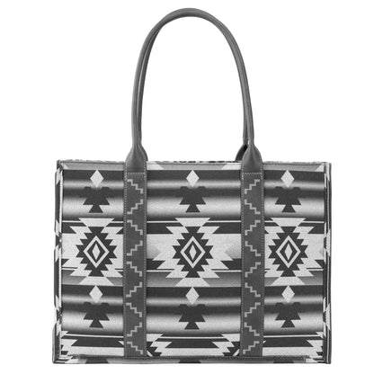 Wrangler Southwestern Print Canvas Wide Tote Bag (WG2203A-8119BK)