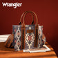 Wrangler Southwestern Print Small Canvas Tote/Crossbody Bag (WG22023-8120SLV)