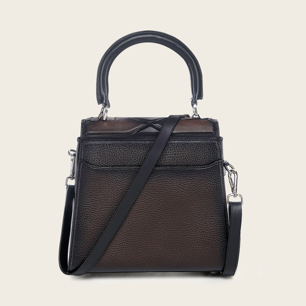 Bolso Cuadra Mujer (DU742/BOD3LMA - Mantarraya Negro/Chocolate)