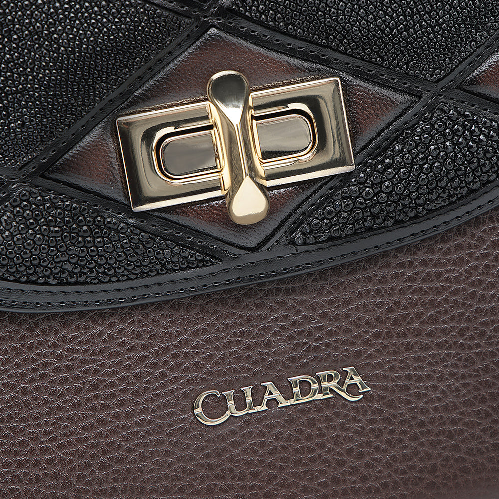 Bolso Cuadra Mujer (DU742/BOD3LMA - Mantarraya Negro/Chocolate)