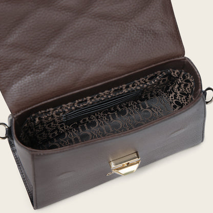 Bolso Cuadra Mujer (DU742/BOD3LMA - Mantarraya Negro/Chocolate)