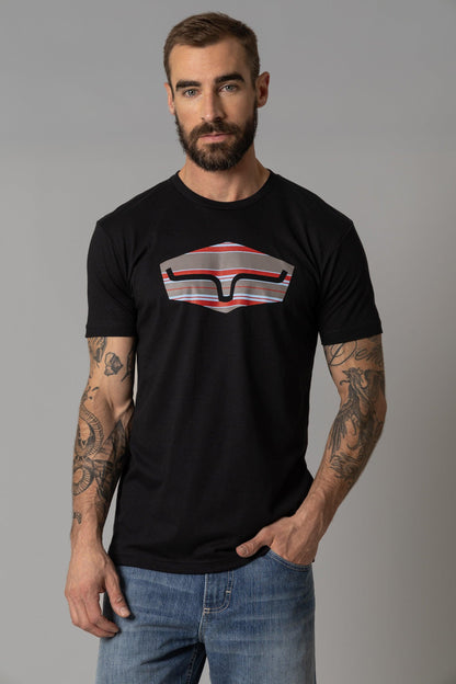 Camiseta a rayas Kimes Ranch para hombre (negra)