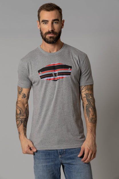 Camiseta a rayas Kimes Ranch para hombre (gris oscuro)