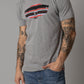 Camiseta a rayas Kimes Ranch para hombre (gris oscuro)