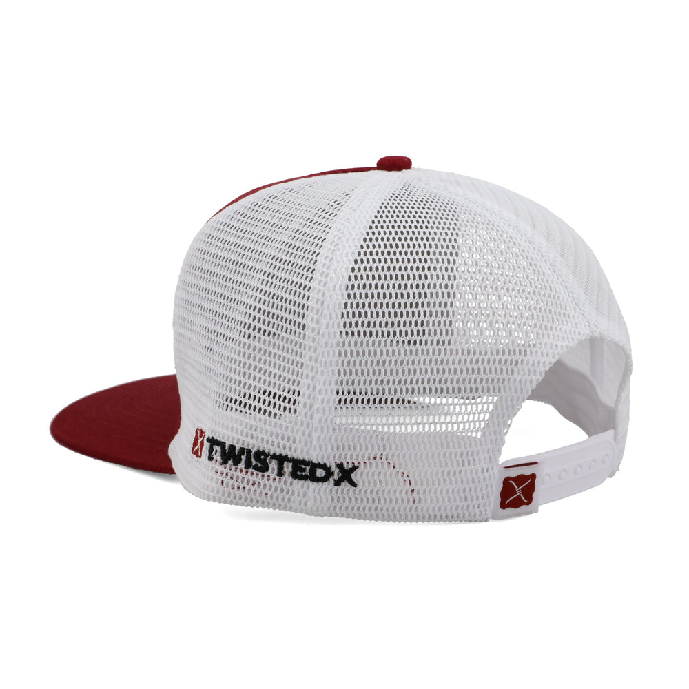 Twisted X Men's Western Patch Snapback (CAP0007 Burgundy/White)