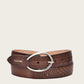 Cuadra Women's Brown Embroidered Belt (CD923RS - Honey Embroidery)