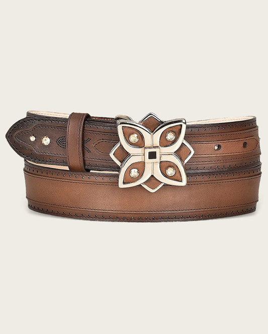 Cuadra Women's Brown Minimalist Belt (CDA10RS - Brown)