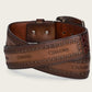 Cinturón Cuadra de piel de pitón estilo western color miel para hombre (BC235/CV397PI - Miel)