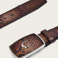 Cinturón Cuadra de piel de pitón estilo western color miel para hombre (BC235/CV397PI - Miel)
