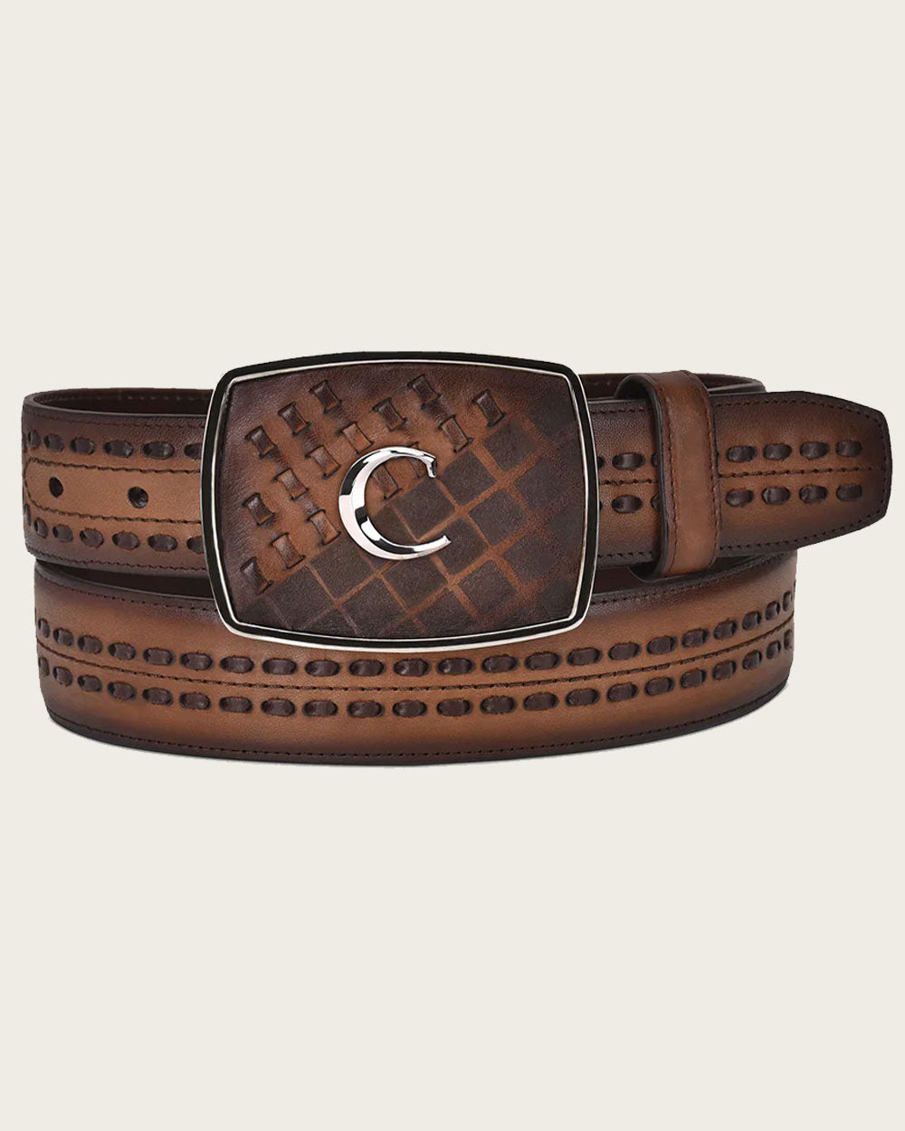 Cuadra Men's Honey Western Bovine Belt (BC243/CV488RS - Honey)