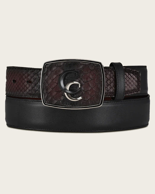 Cuadra Men's Wine Exotic Belt (BC324/CV496PH - Wine)