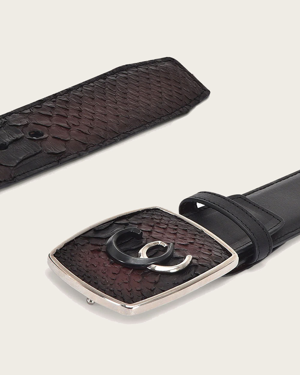 Cuadra Men's Wine Exotic Belt (BC324/CV496PH - Wine)