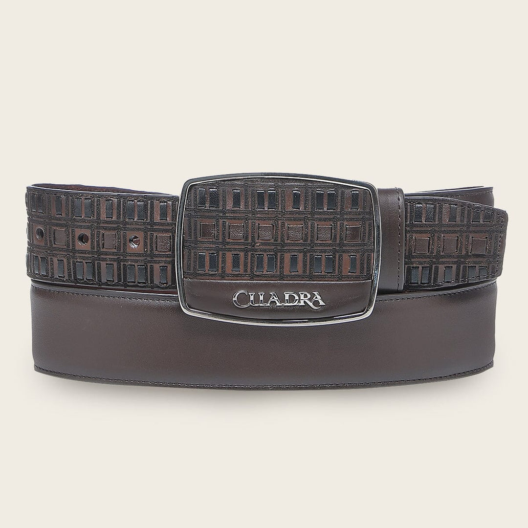 Cuadra Men's Bovine Western Belt (BC401/CV505RS - Azteca Miel)
