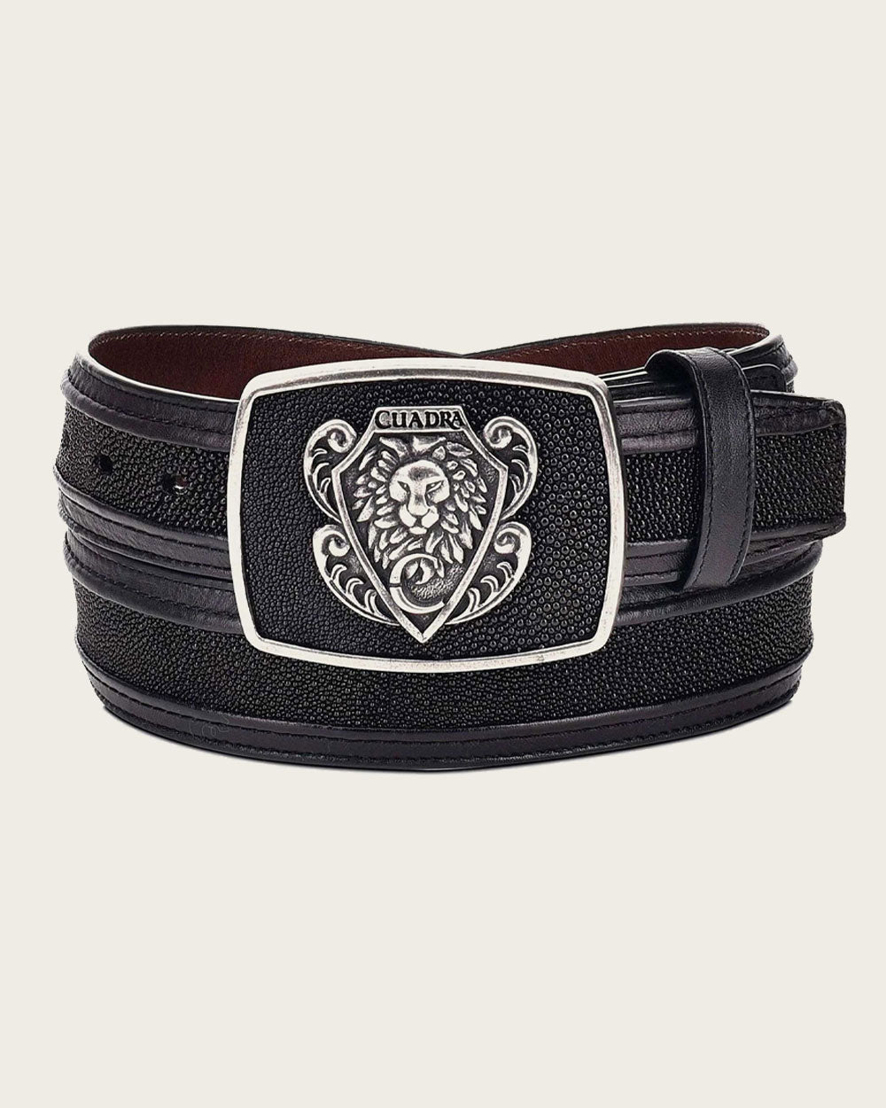 Cuadra Men's Belt BC170 (CV9B4MA Black Stingrey)