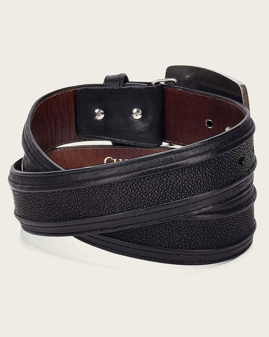 Cuadra Men's Belt BC170 (CV9B4MA Black Stingrey)