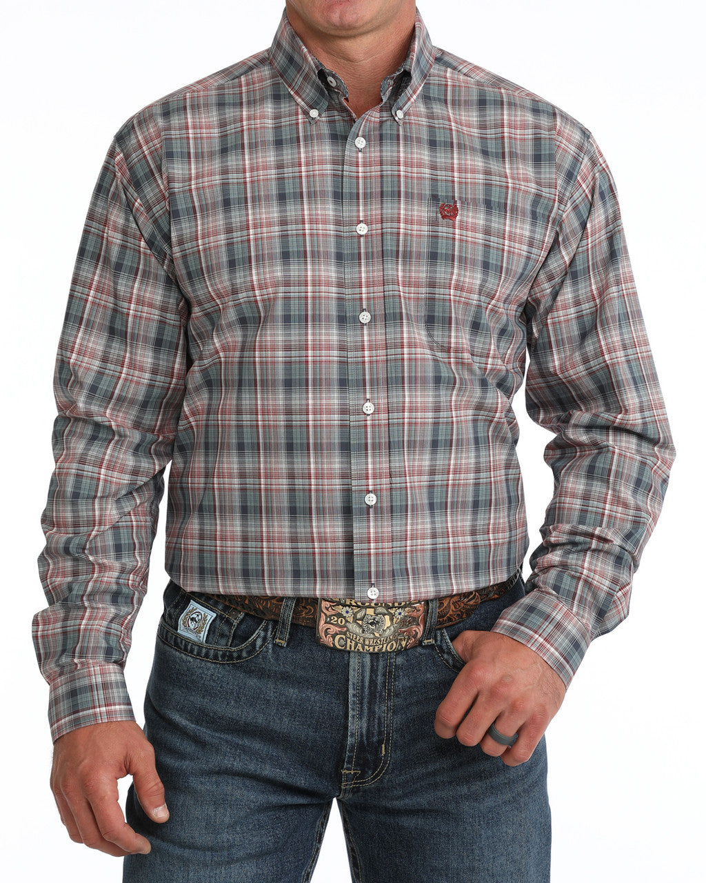 Cinch Men's Long Sleeve Shirt (MTW1106138 BLU)