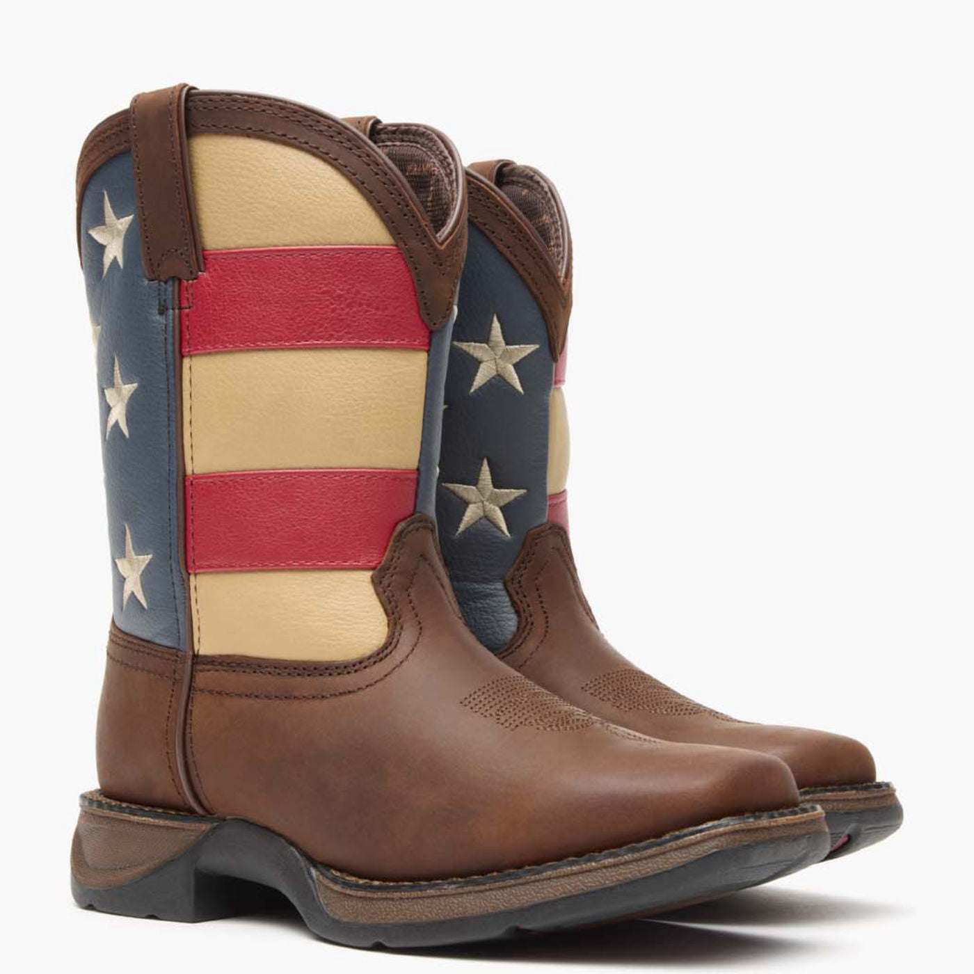 Botas vaqueras con bandera para niños grandes Lil' Rebel de Durango (DBT0160)