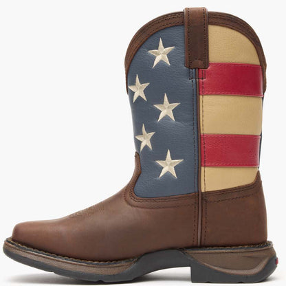 Botas vaqueras con bandera para niños grandes Lil' Rebel de Durango (DBT0160)