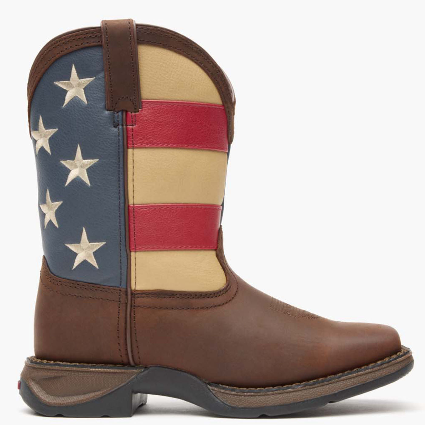 Botas vaqueras con bandera para niños grandes Lil' Rebel de Durango (DBT0160)
