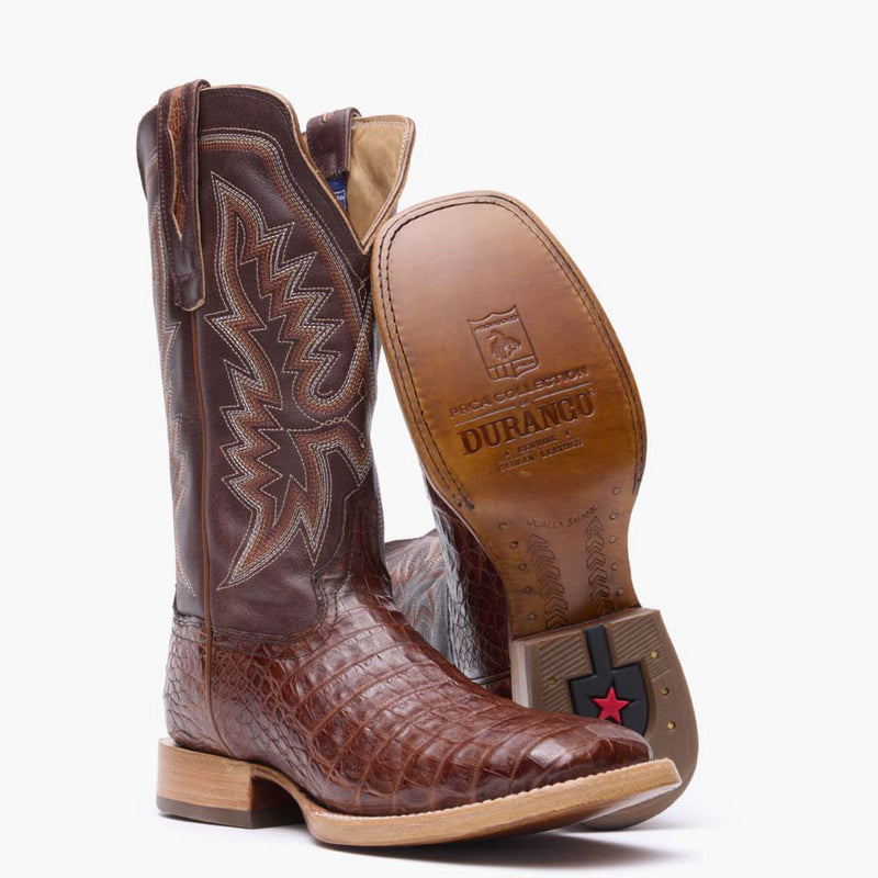 Bota vaquera con diseño de panza de caimán para hombre de la colección PRCA de Durango (DDB0471)