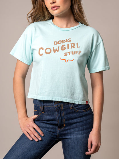 Kimes Ranch Ladies Doing Cowgirl Stuff Tee (Mint)
