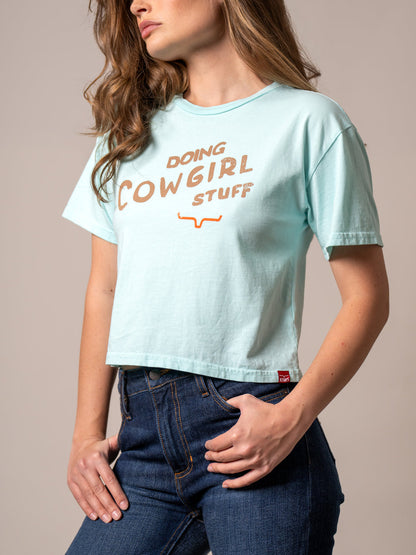Kimes Ranch Ladies Doing Cowgirl Stuff Tee (Mint)