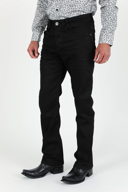 Pantalón elástico Platini Slade de corte relajado para hombre (FSJ3405 - Negro)