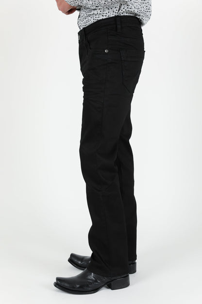 Pantalón elástico Platini Slade de corte relajado para hombre (FSJ3405 - Negro)