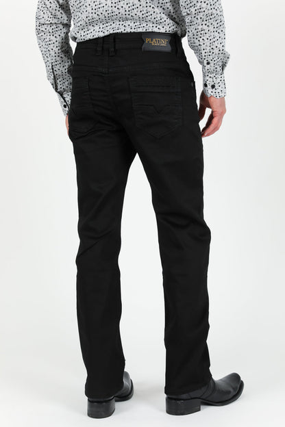 Pantalón elástico Platini Slade de corte relajado para hombre (FSJ3405 - Negro)